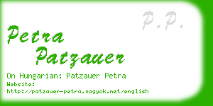 petra patzauer business card